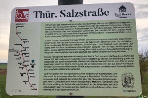 Wanderschild Thüringer Salzstraße mit Routenbeschreibung